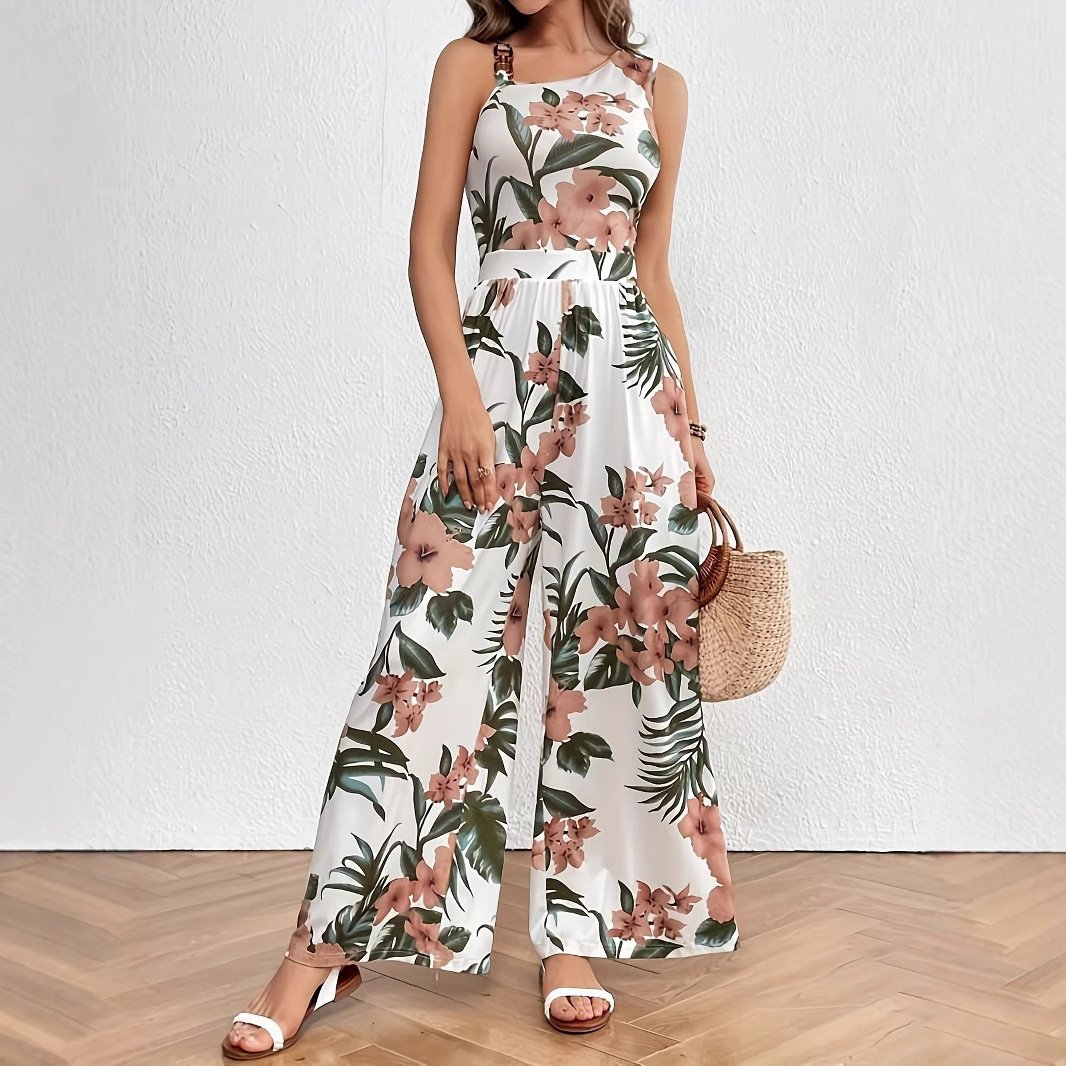 Casual Loose-fitting One-piece