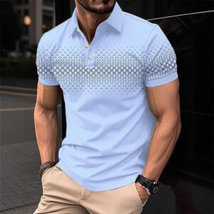 Men's Casual Button-down Polo Shirt