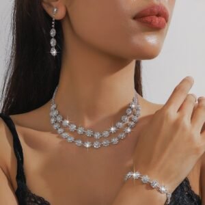 European And American Bridal Jewelry Necklace Earrings Jewelry Bracelet Banquet Dress Chain Fashion Joker Temperament Accessories Wholesale