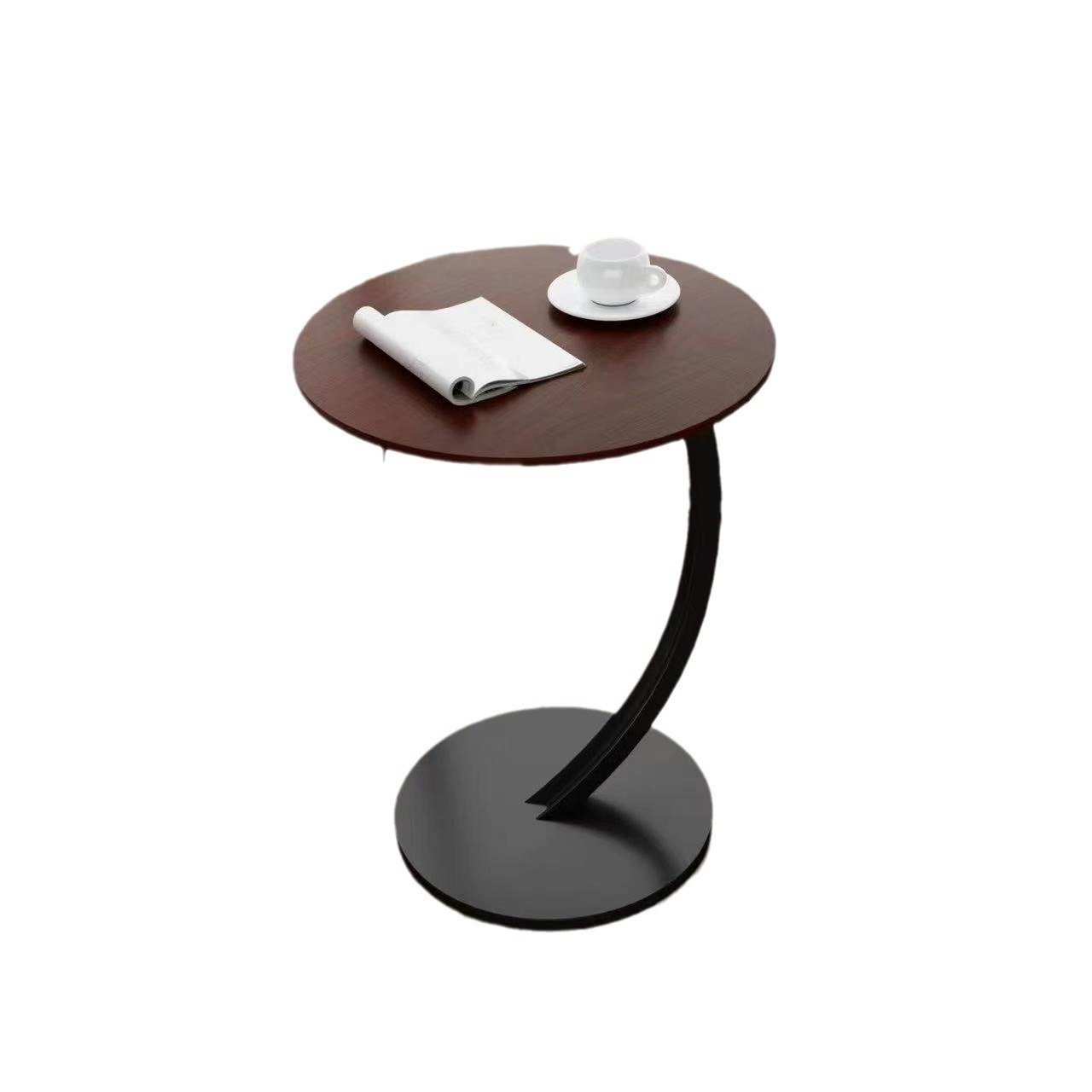 Round Small Coffee Table Living Room Sofa Side Table Bedroom Bedside Table Bedside Table Small Table Movable Coffee Table - Image 9