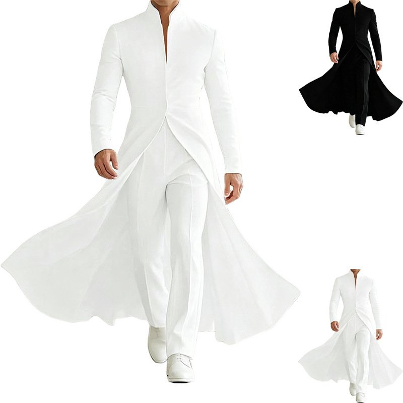 Men's Long Double-Wear Blazer With A Notch Lapel Suit - Image 3