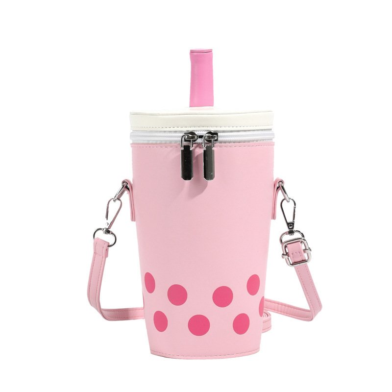 Milk Tea Personalized Small Bags Women's New Fashion Messenger Phone Bag Cute Girl Bucket Backpack - Image 7