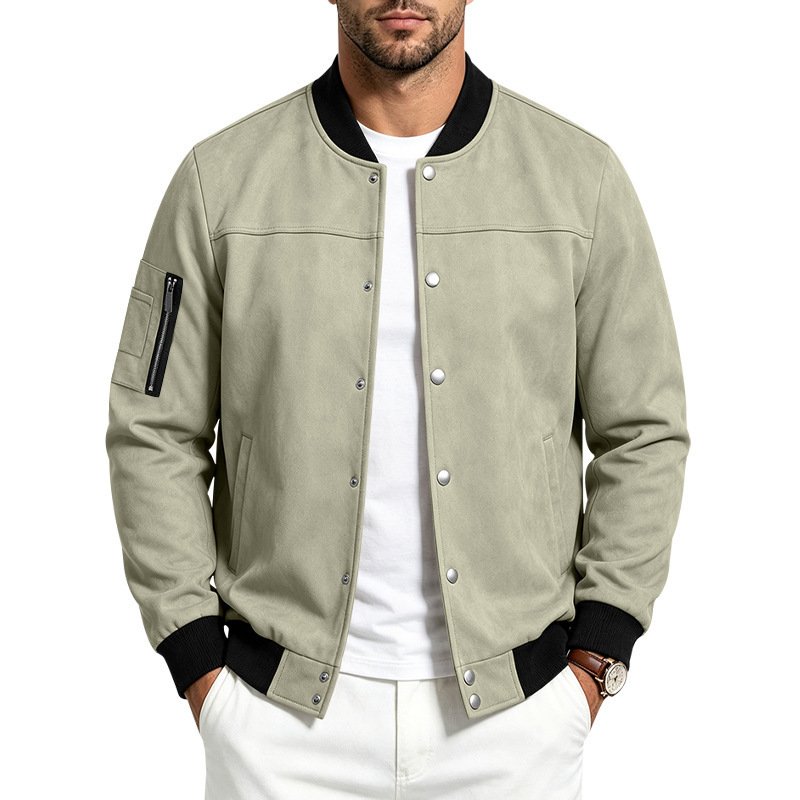 Men's Suede-Blend Casual Jacket - Image 3