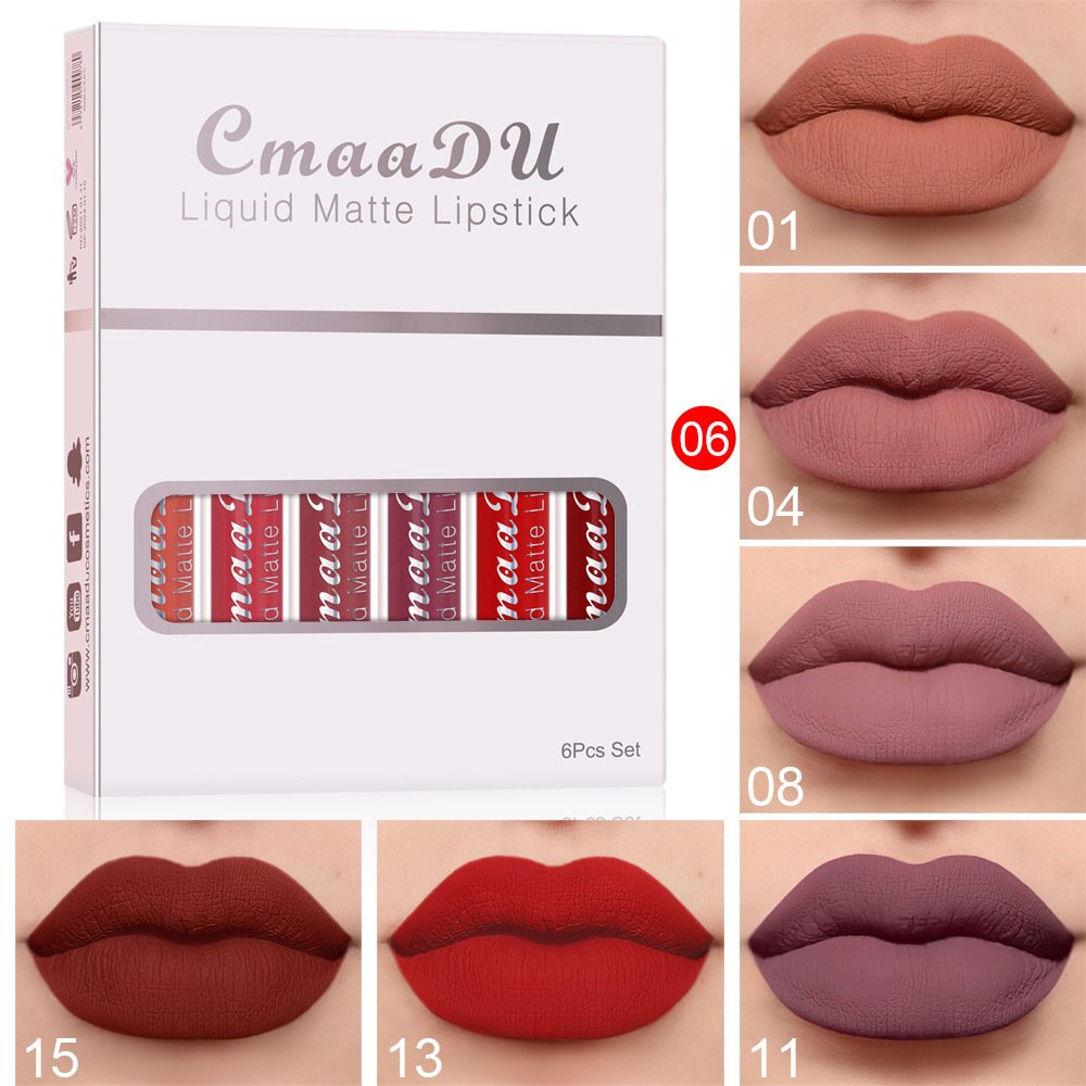 6 Boxes Of Non-stick Waterproof Long Lasting Lip Gloss