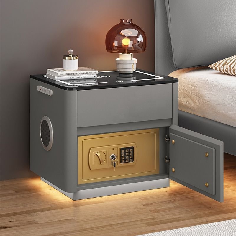 Home Bedroom Multi-functional Smart Safe Bedside Table Wireless Integrated Charging Safe - Image 5