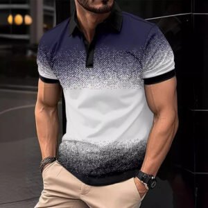 Color Blocked Polo Shirt