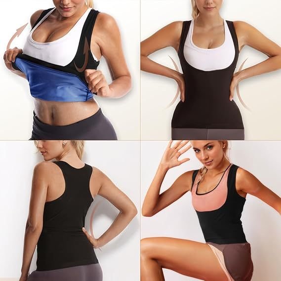 Sauna Vest For Women Sweat Waist Trainer Vest Sauna Suit Workout Tank Top For Working Out - Image 3