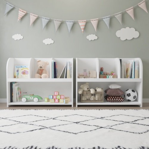 Kids Bookcase With 4 Compartments - Image 10