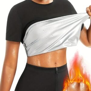 Women's Heat Trapping Sauna Shirt - Sweat Vest Compression Shapewear - Sauna Suit Top - Sweat More & Look Great