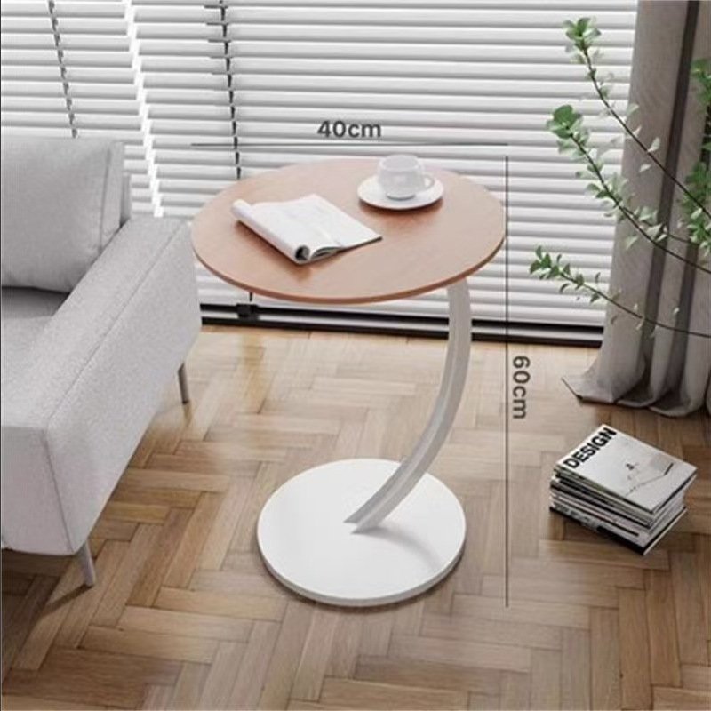 Round Small Coffee Table Living Room Sofa Side Table Bedroom Bedside Table Bedside Table Small Table Movable Coffee Table - Image 8