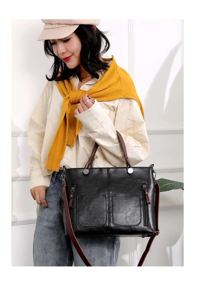 Retro Large-capacity Handbags Simple Crossbody Shoulder Bags For Women - Image 2