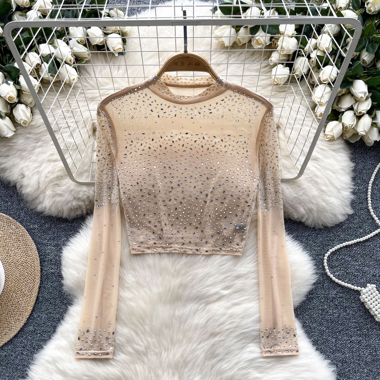 Womens Sexy Sheer Versatile Casual T-shirt - Image 3