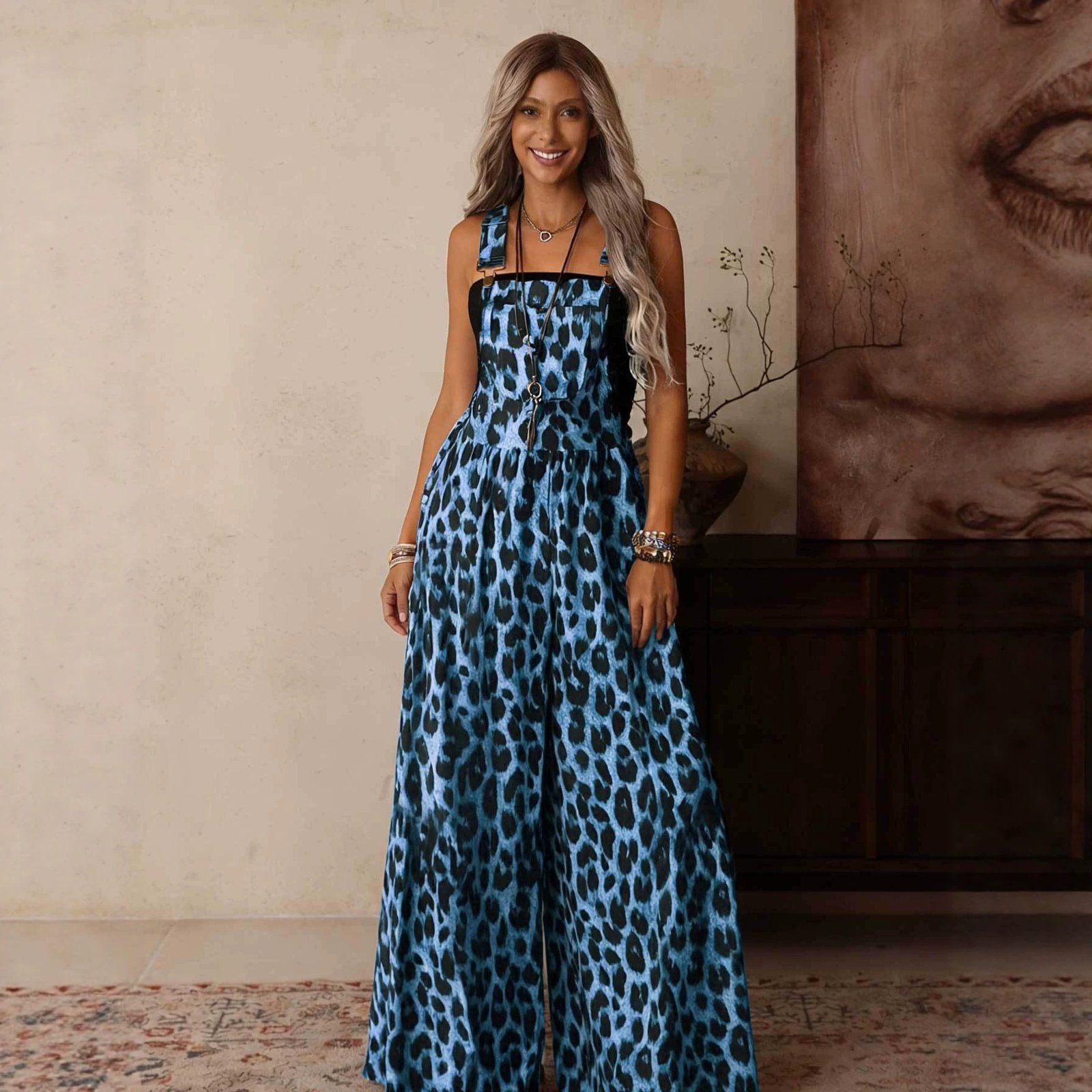Women's Sling Wide Leg Casual Jumpsuit - Image 8