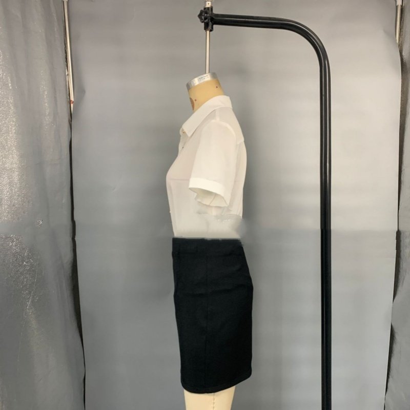 Elegant Blouse With Short Sleeves Top And Skirt Set - Image 6