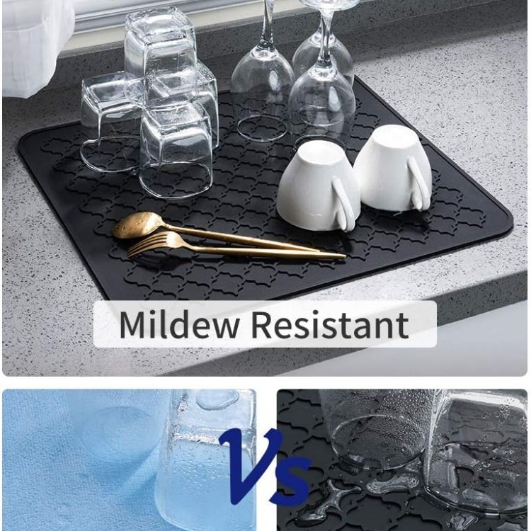 Dish Drying Mats For Kitchen Counter-Silicone Dish Drying Mat-Kitchen Dish Drying Pad Heat Resistant Mat-Kitchen Gadgets Kitchen Accessories Kitchen Small Appliances - Image 2