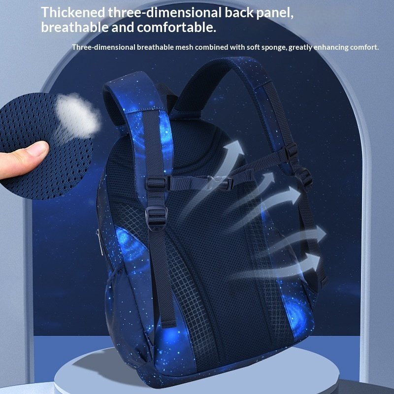 New Schoolbag For Primary School Students Male Side Refrigerator Open Large Capacity Children's Bags Grade - Image 2