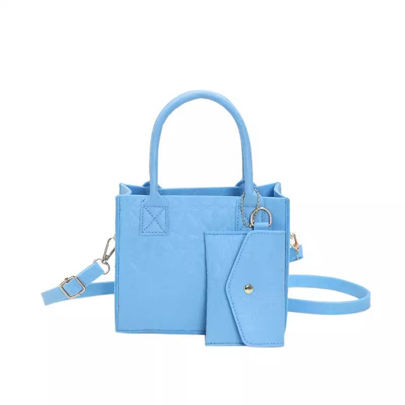 Simple Small Handbag Women's Fashion Felt One Shoulder Combination Bags - Image 9