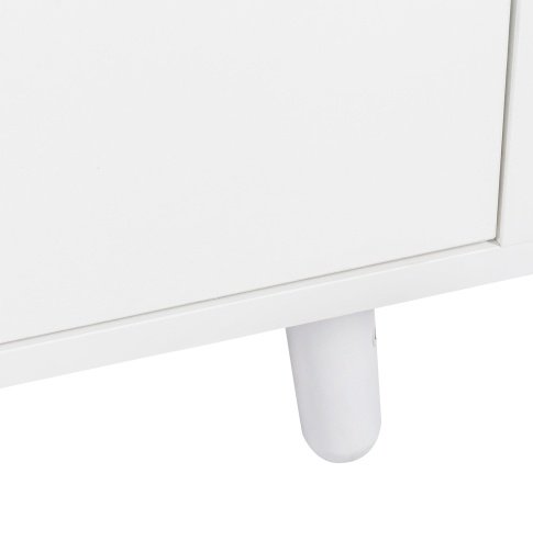 63W Large Kitchen Hutch Cabinet, Freestanding Pantry Cabinets Storage Kitchen Cupboard With 4 Doors, 4 Drawers & Microwave Shelf, White - Image 5