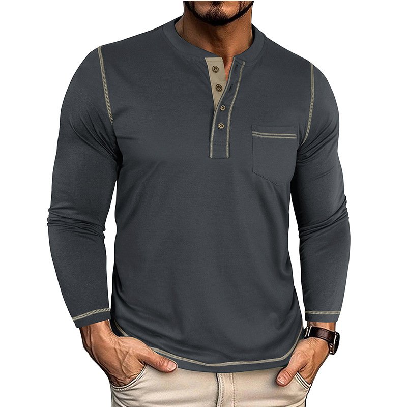Men's Henley Pocket With Long Sleeves - Image 6