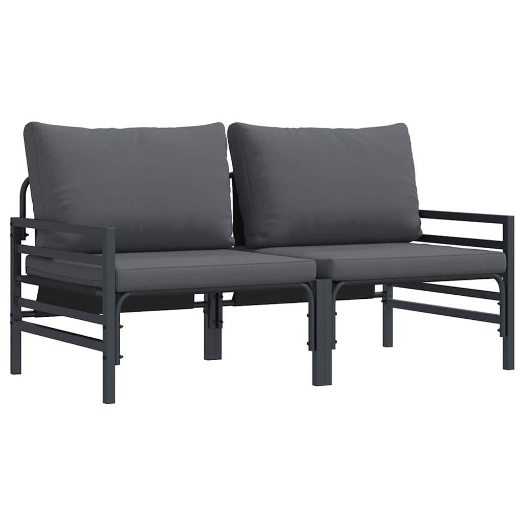 Garden Furniture with Cushions, Anthracite - Image 7