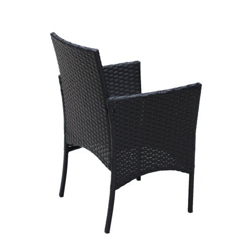 4 PC Rattan Patio Furniture Set Outdoor Patio Cushioned Seat Wicker Sofa Beige Cushion - Image 3