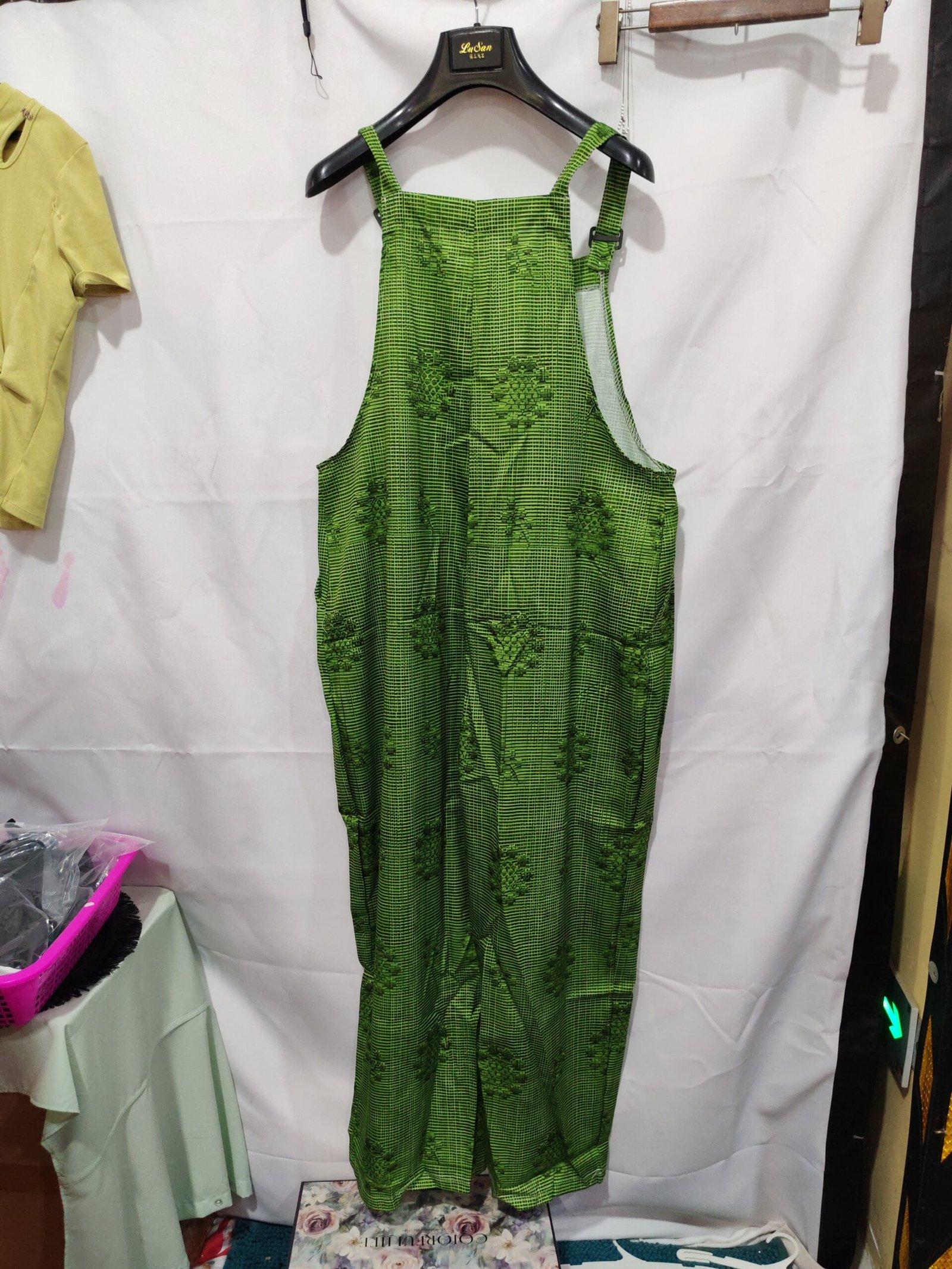 Printed Button Suspender Jumpsuit - Image 8