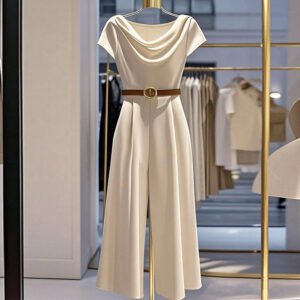 Elegant Style Satin Jumpsuit