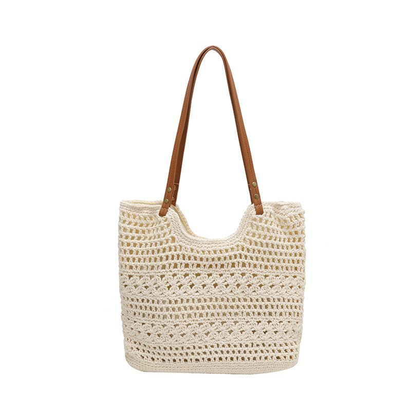Hollow-out Straw Beach Bag For Seaside Vacations - Image 4