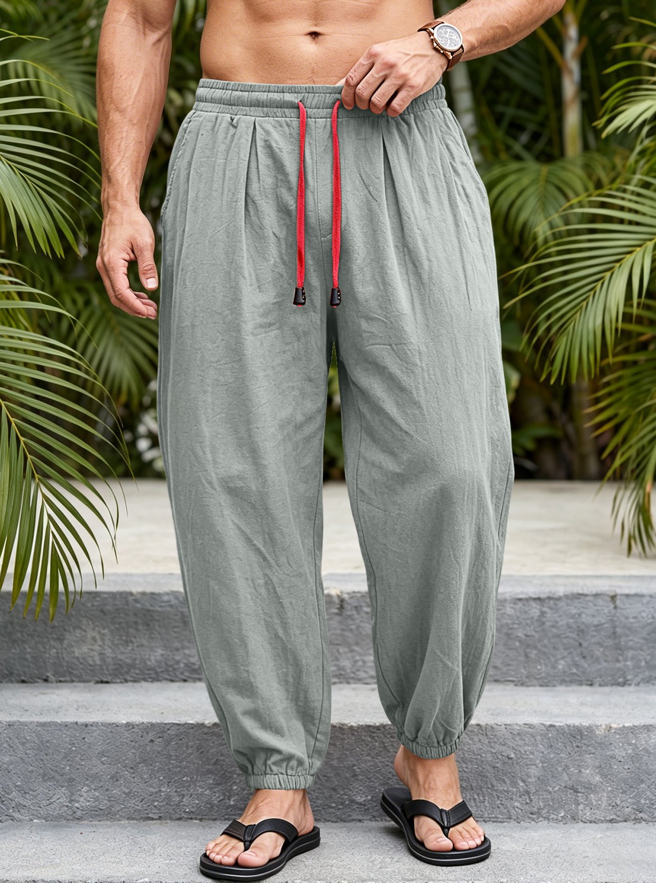 Men's Loose-Fit Plus-Size Drawstring Pants - Image 10