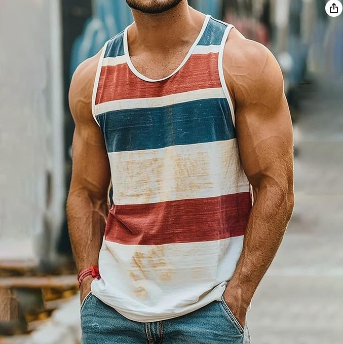 Printed Design Tank Top - Image 3