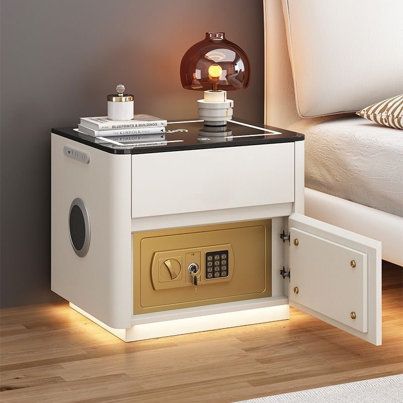 Home Bedroom Multi-functional Smart Safe Bedside Table Wireless Integrated Charging Safe - Image 7