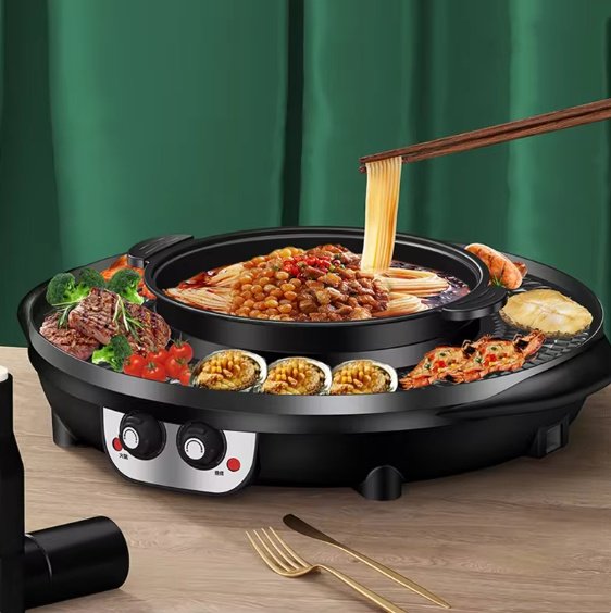 Hot Pot Barbecue All-in-one Pot Household Multi-functional Barbecue Plate - Image 6