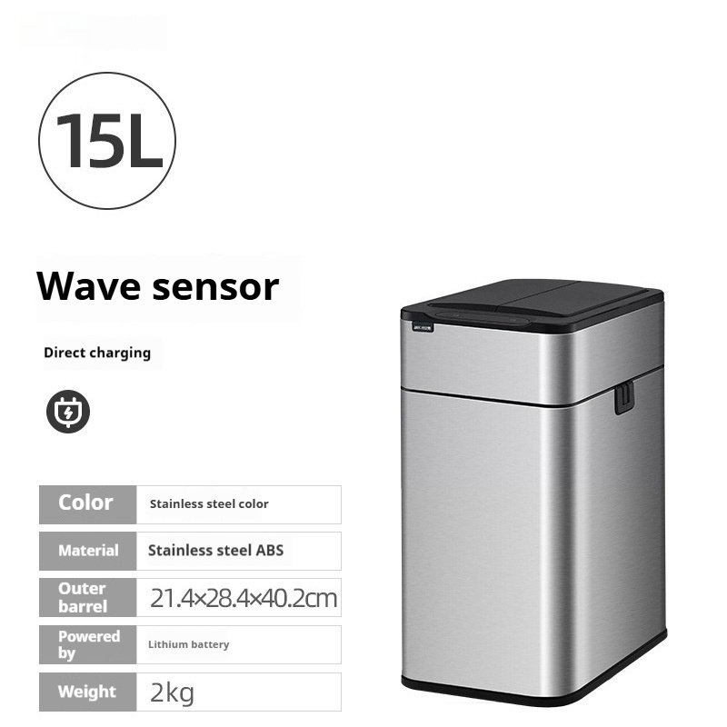 Inductive Ashbin Living Room And Kitchen Large Capacity Deodorant Smart Trash Can - Image 9