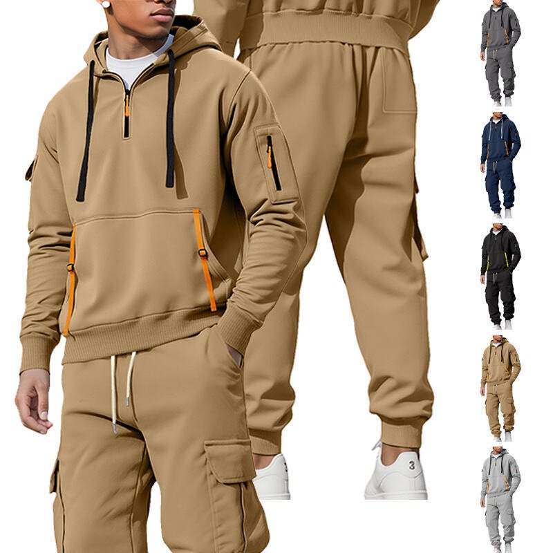 Mens Fleece-Lined Sweater Top And Pants Set - Image 8